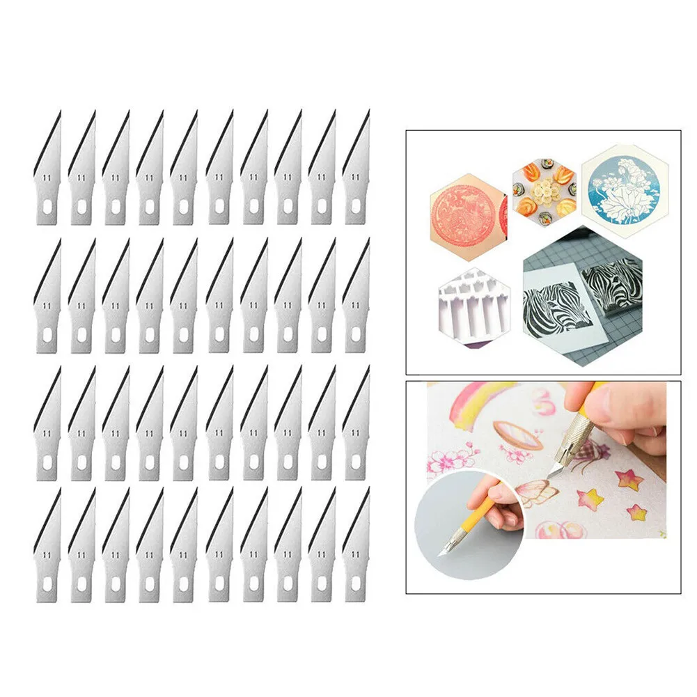 50/100pcs Carving Knife 11# Blades For X-acto Exacto Tool SK5 Graver Hobby Style Multi-function DIY Craft Tools