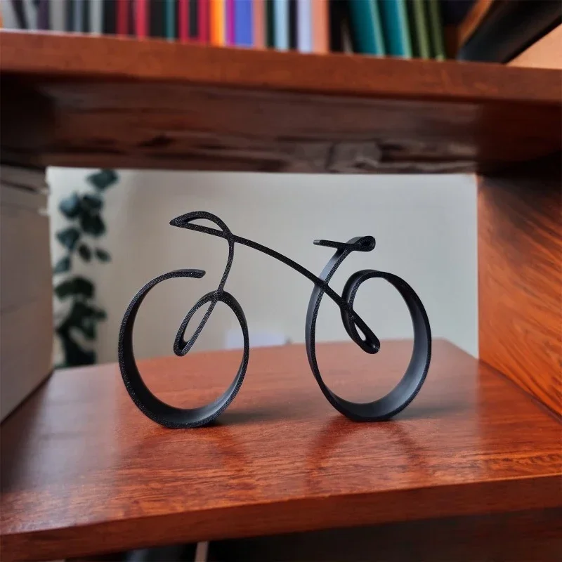 Minimalistic Bicycle Sculpture Stylish Art Wire Framed Style Bike Statue Tabletop Decoration For Home Office Creative Craft Gift