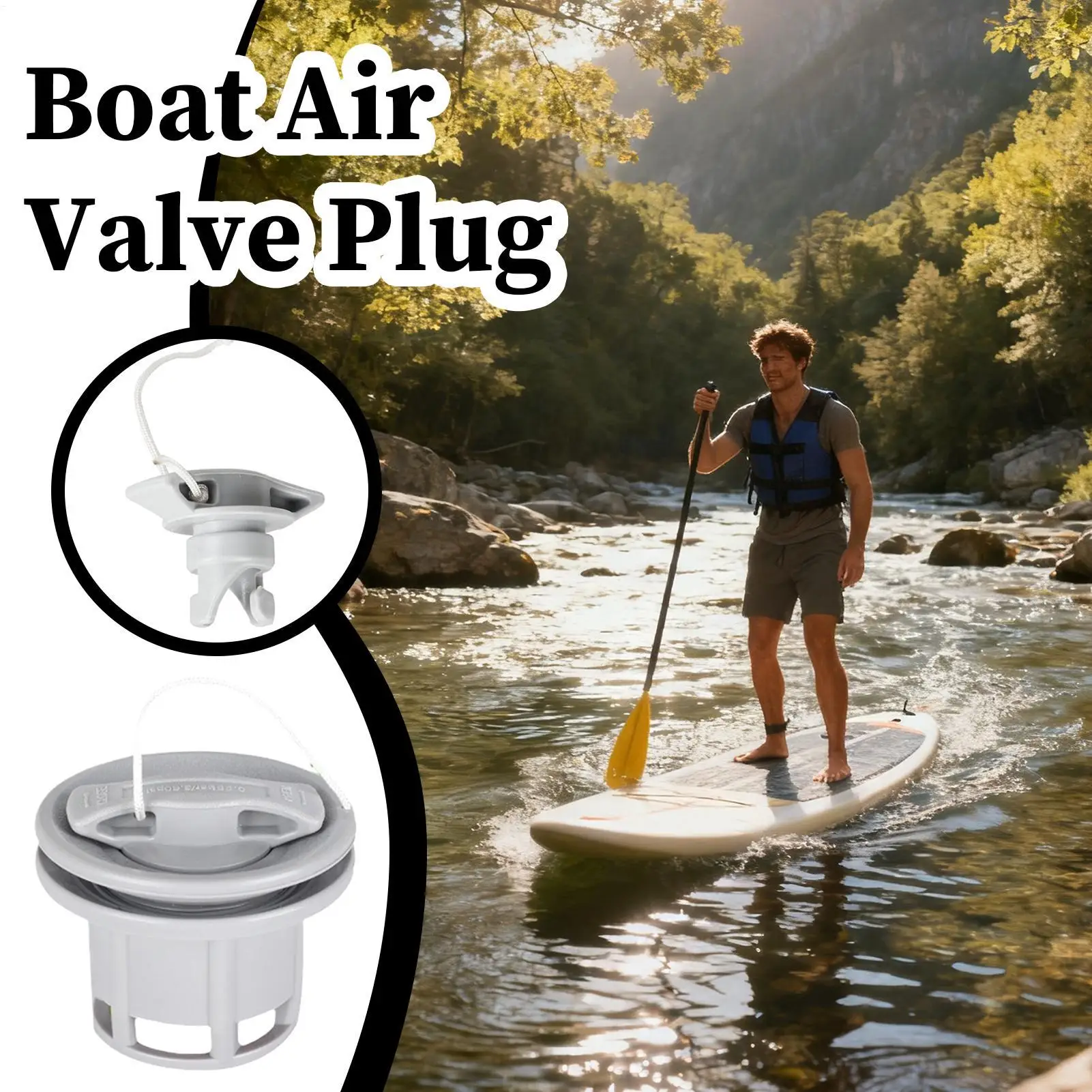Inflatable Boat Air Valve Replacement 8-hole Valve Cover Multifunctional Rotating Air Plugs For Boat Kayak Outdoor Paddleboard