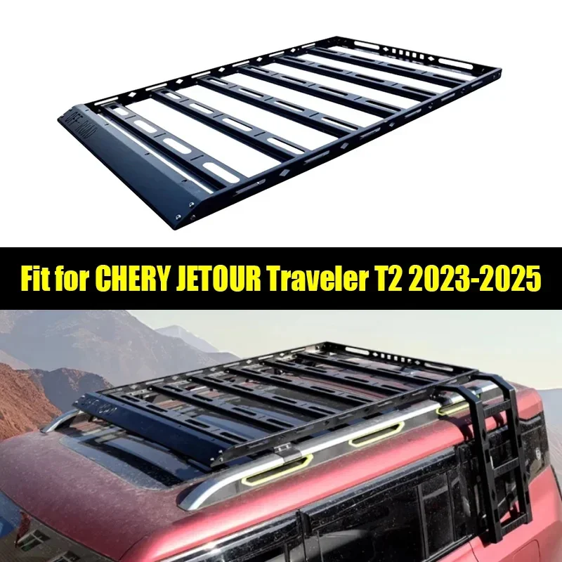 New! Car Roof Luggage Rack Fit for Jetour Traveller T2 2023-2025 Stainless Steel Thickened Expansion Platform Car Exterior Trim