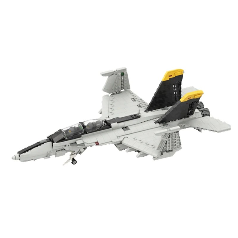 WW2 Military Fighter Series Boeing F/A-18F Aircraft MOC Building Block Toys Model Brick DIY Assembling Sets Children's Xmas Gift