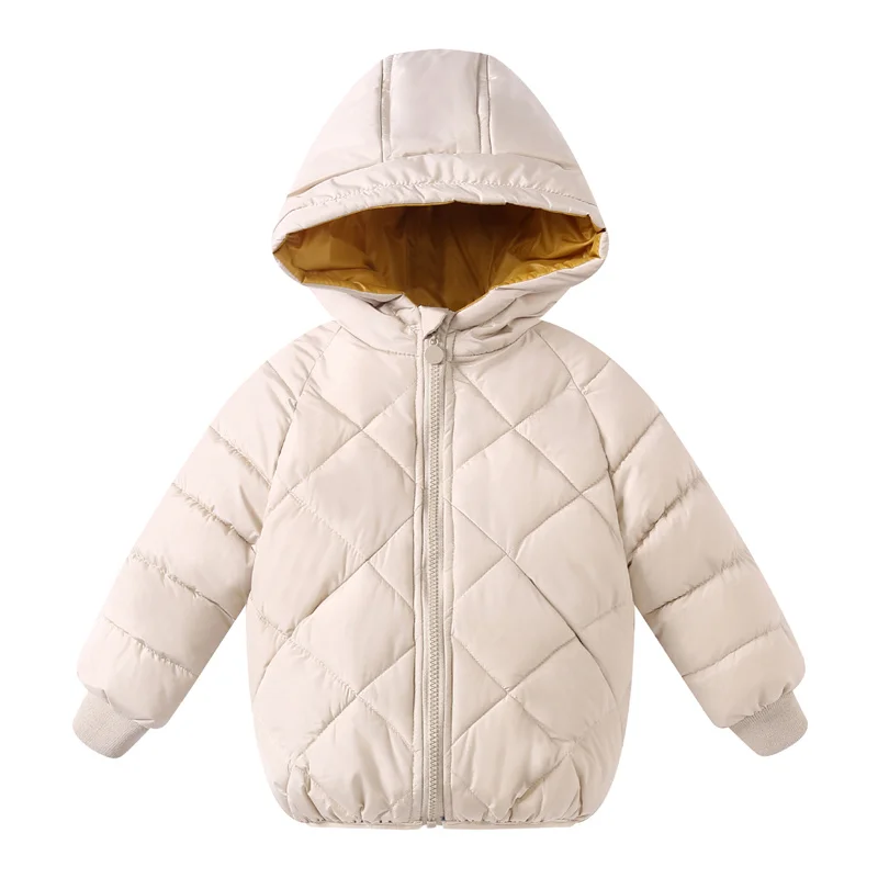 Winter Children Thick Down Jackets Autumn Boys Girls Fashion Padded Warm Outerwear Baby Hooded Clothes Kids Cotton Coats 3-8Y