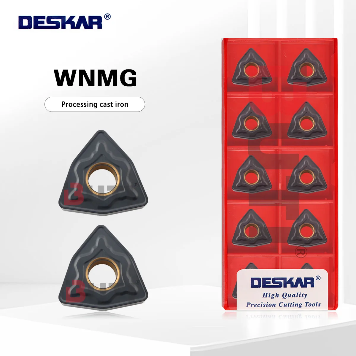 

DESKAR 100% Original WNMG080408-DK LF3018 Numerical Control Lathe WNMG Series Turning Blades Processing Cast Iron Cutting Tools