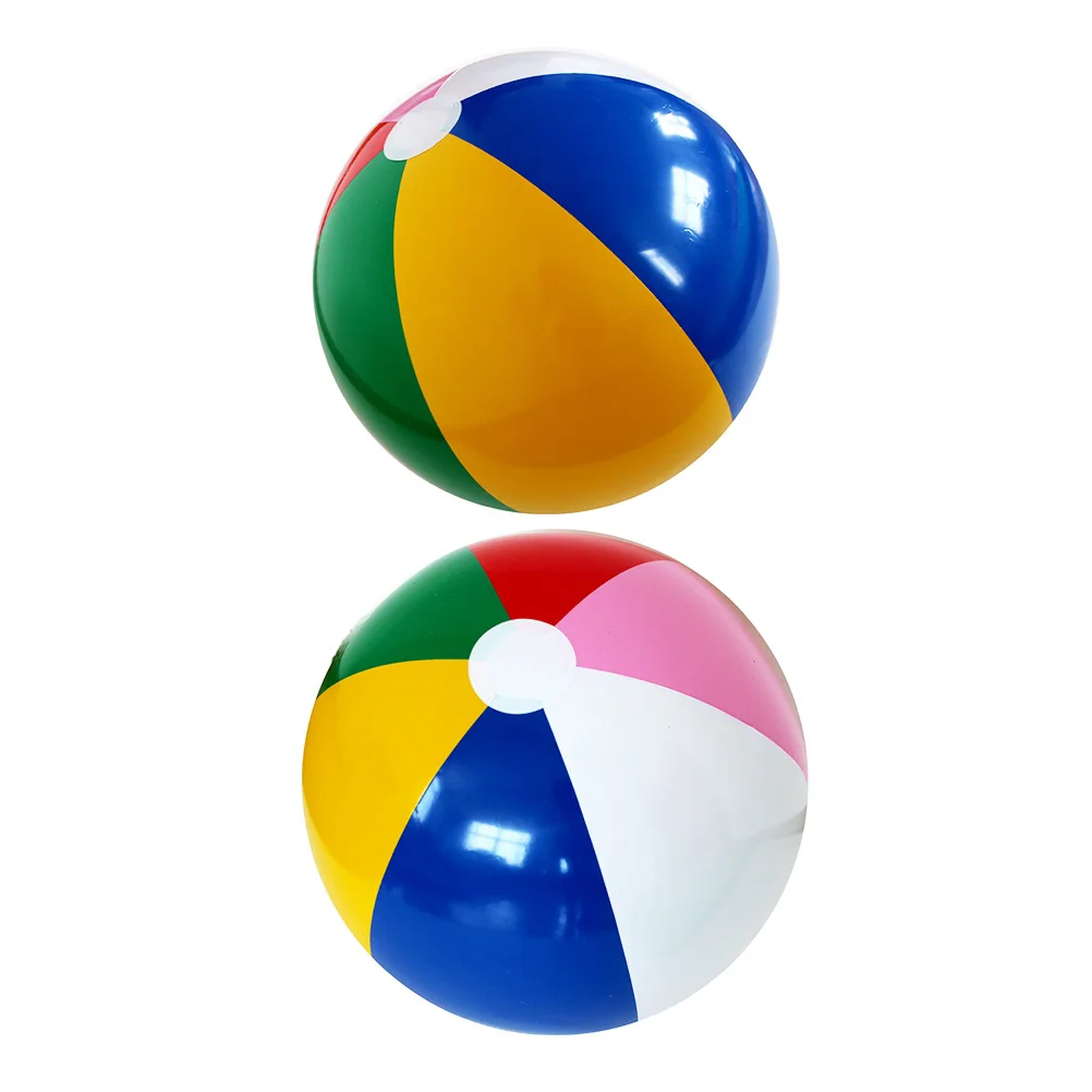 2Pcs Rainbow Pack Inflatable Beach Balls Balls for Beach Swimming Pool Parties