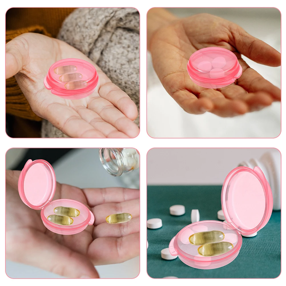 

3 Pcs Pill Box Storage Small Container Travel Medicine Kit Plastic Containers Portable Pill Case Sealed ganizer Dispenser