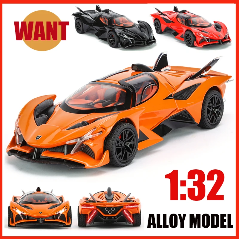 

1:32 APOLLO Super Racing Car Alloy Premium Model Toys Diecast Metal Simulation High Speed Sound Light Kid Birthday Christmas Gif