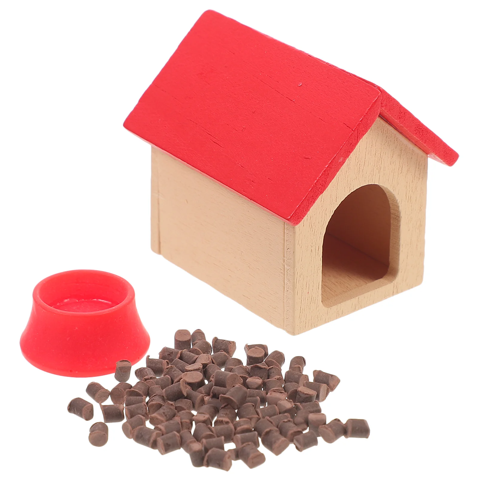 

House Dog Miniature Furniture Ornament Decorations for Home Chair Toy Bowl Props