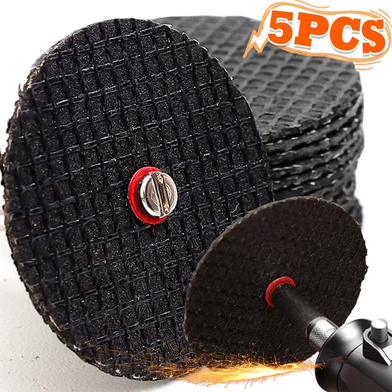 

5/7Pcs Abrasive Cutting Disc Black Cutting Discs with Mandrels Grinding Wheels for Accesories Metal Cutting Rotary Tool Supplies