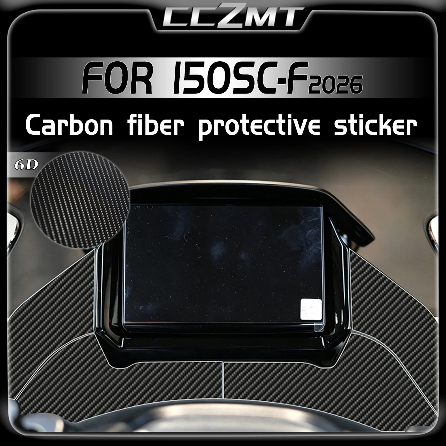 

For CFMOTO 150SC-F 2026 6D Carbon Fiber Decorative Stickers Anti Scratch Protective Film For Car Body Motorcycle Accessories