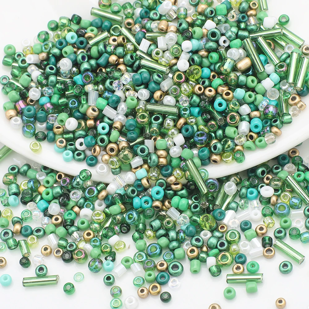 حوالي 20 جرام متعدد الألوان الزجاج البذور حبة مزيج السائبة خزر عازل أحجام مختلفة DIY بها بنفسك صنع المجوهرات أساور القلائد أقراط