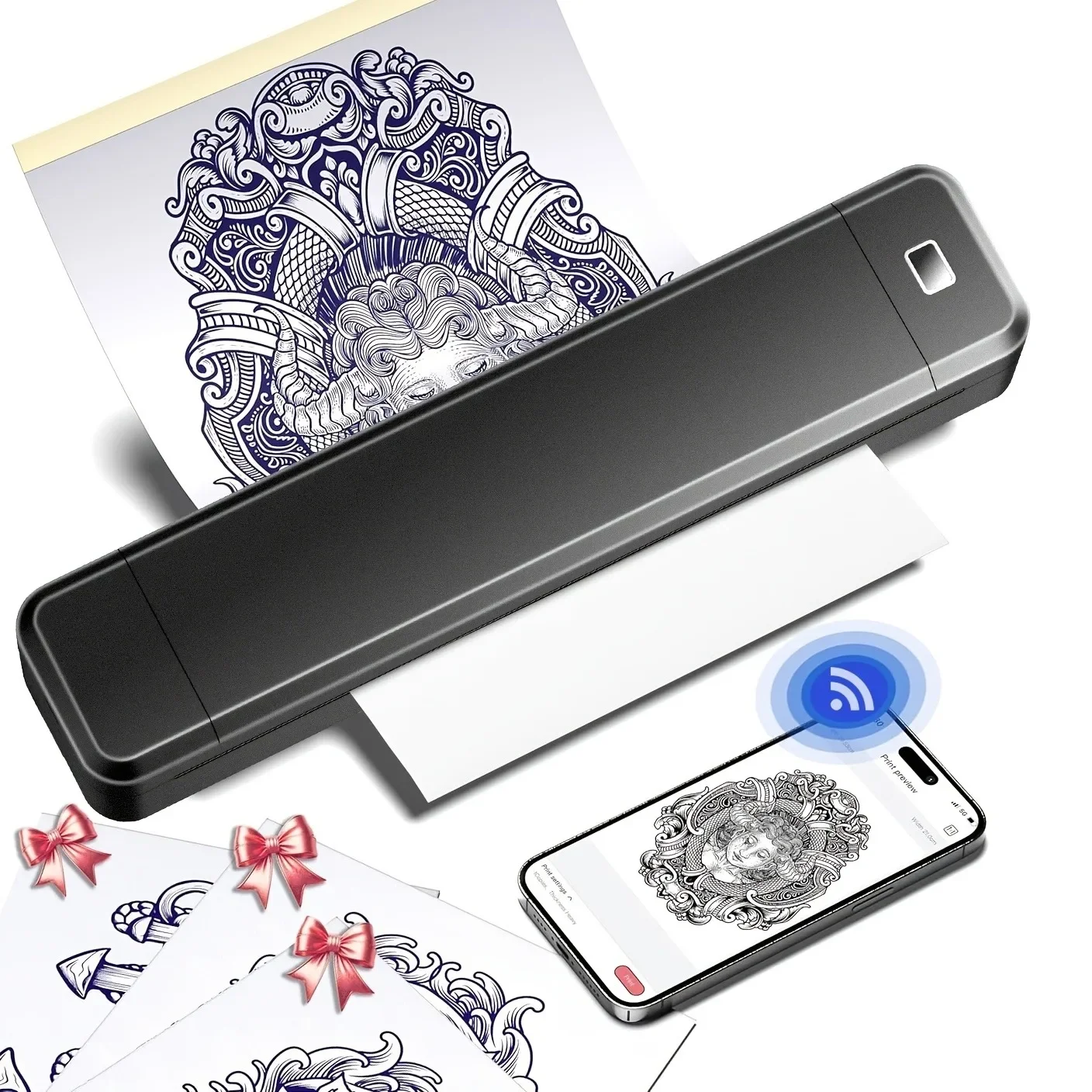 A4 Tattoo Printer - Professional Thermal Printing Technology for High-Precision A4-Sized Tattoo and Thermal Paper Printing