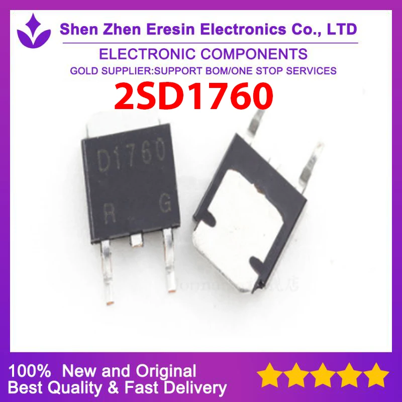 Free shipping  10PCS/LOT   2SD1760  TO252       New and original