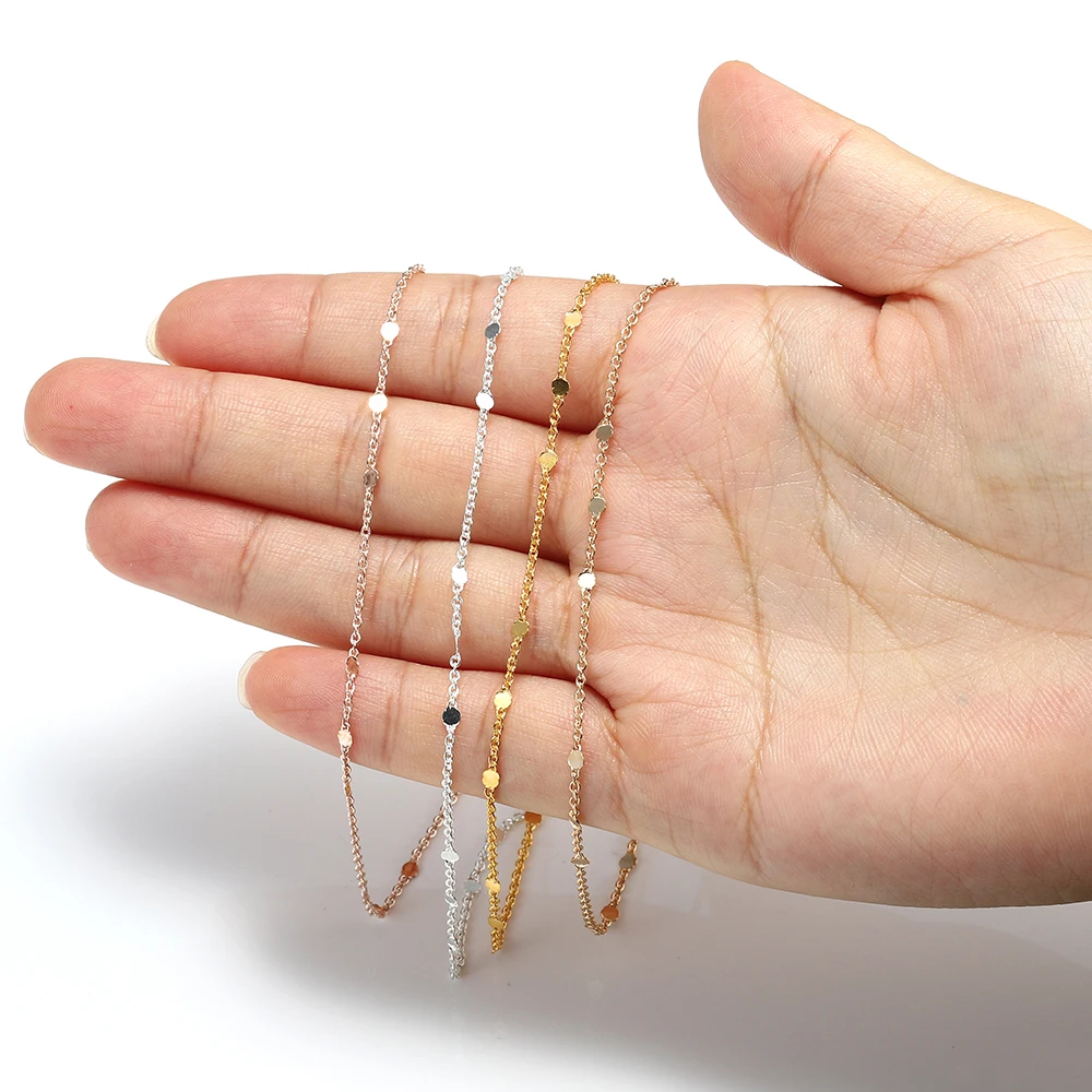 2Meters Sequins Chain for DIY Necklace and Bracelet Making