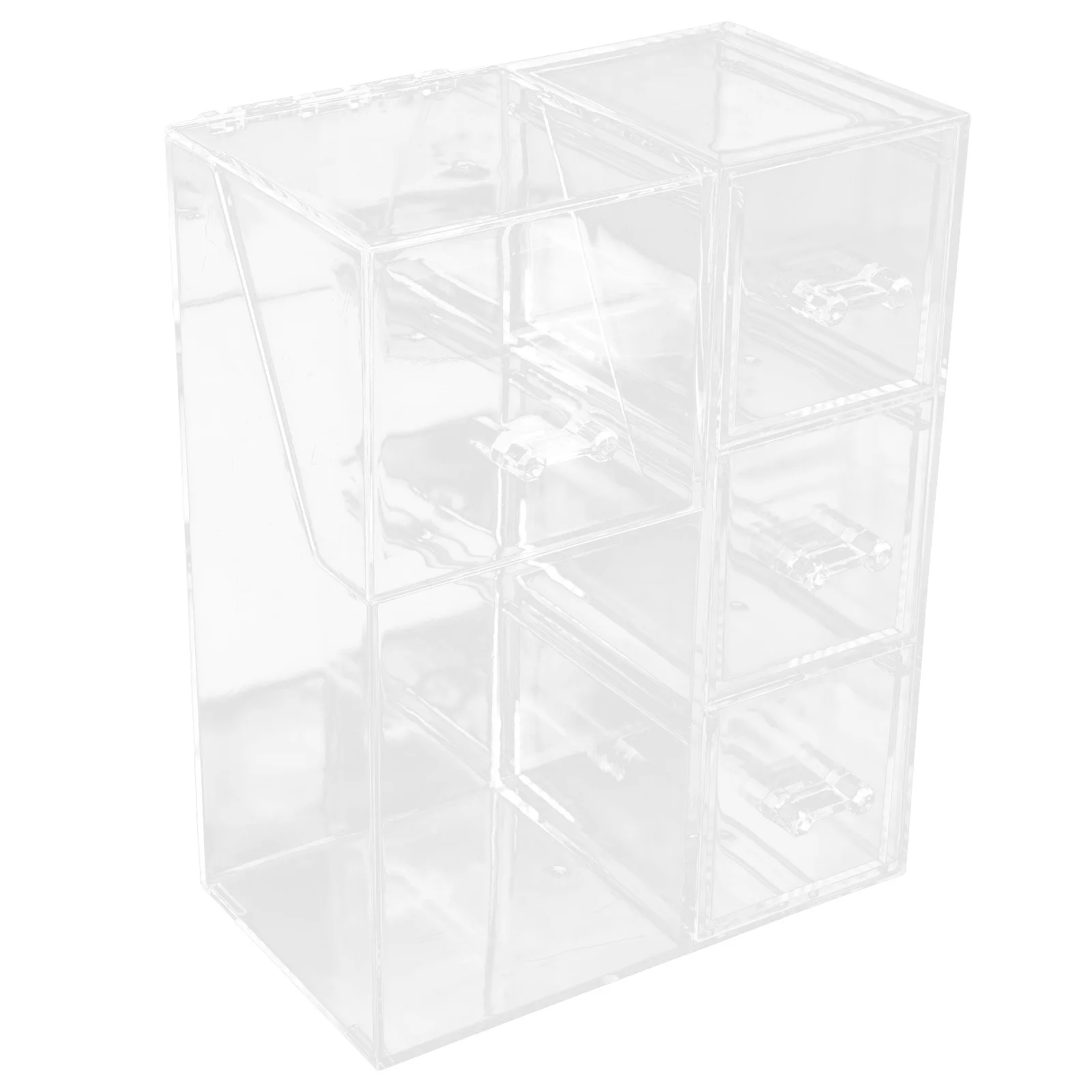 

Makeup Brush Holder Clear Acrylic Makeup Storage Organizer Portable Pen Holder for Vanity Desk Cotton Swabs Boxes