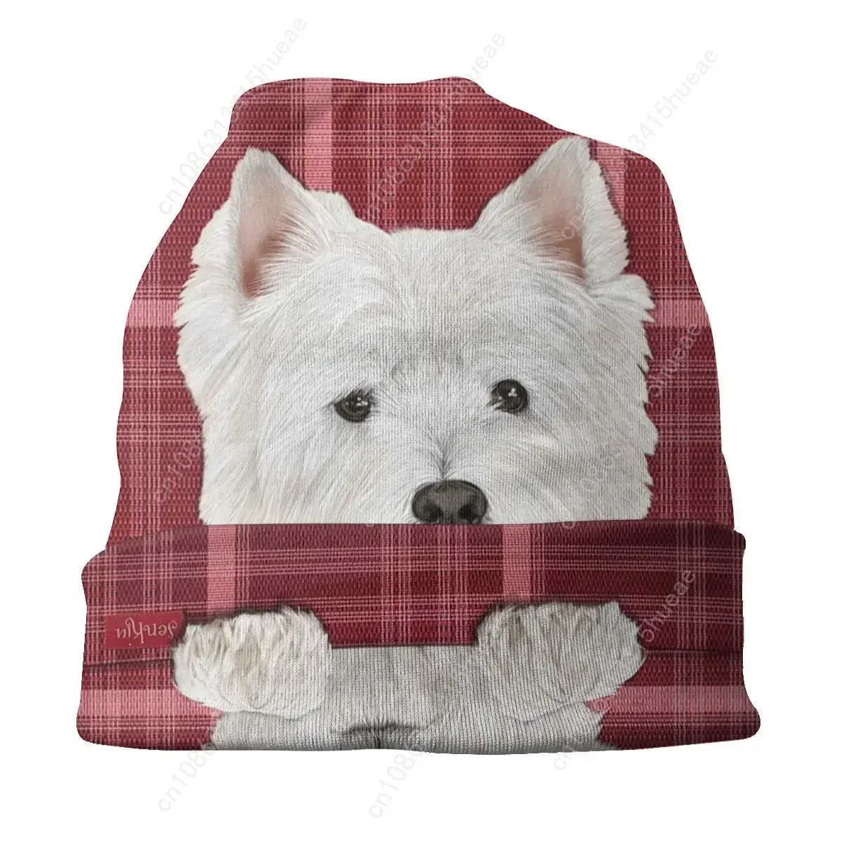 ويست هايلاند الأبيض جحر الكلب بونيه أوم كول الحياكة قبعة للنساء الرجال الخريف الشتاء الدافئة Westie Beanies قبعات #3