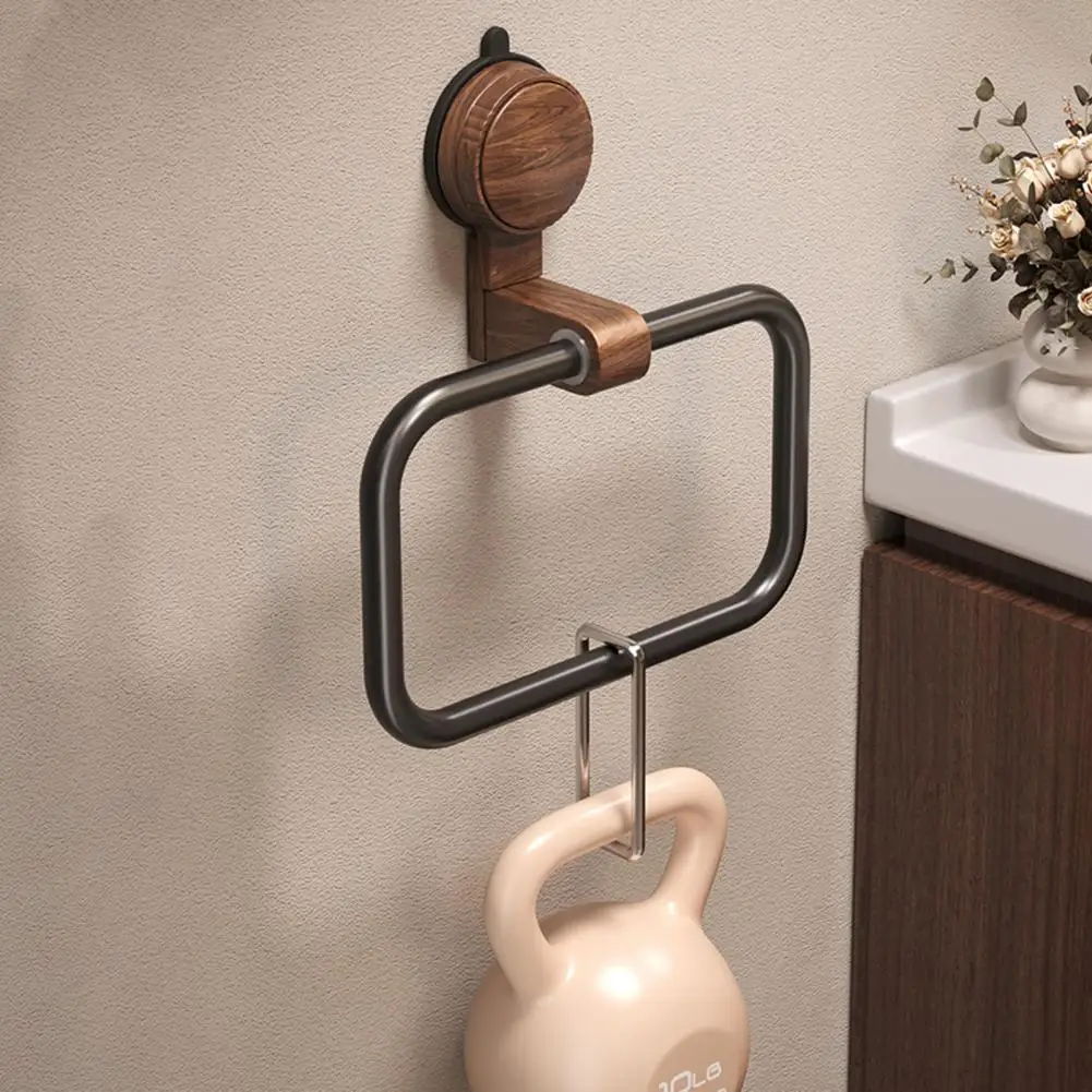 Bathroom Towel Rack Hanging Towel Rack with Suction Cup Strong Load-bearing Bathroom Wall Mount Simple Installation Hand Towel