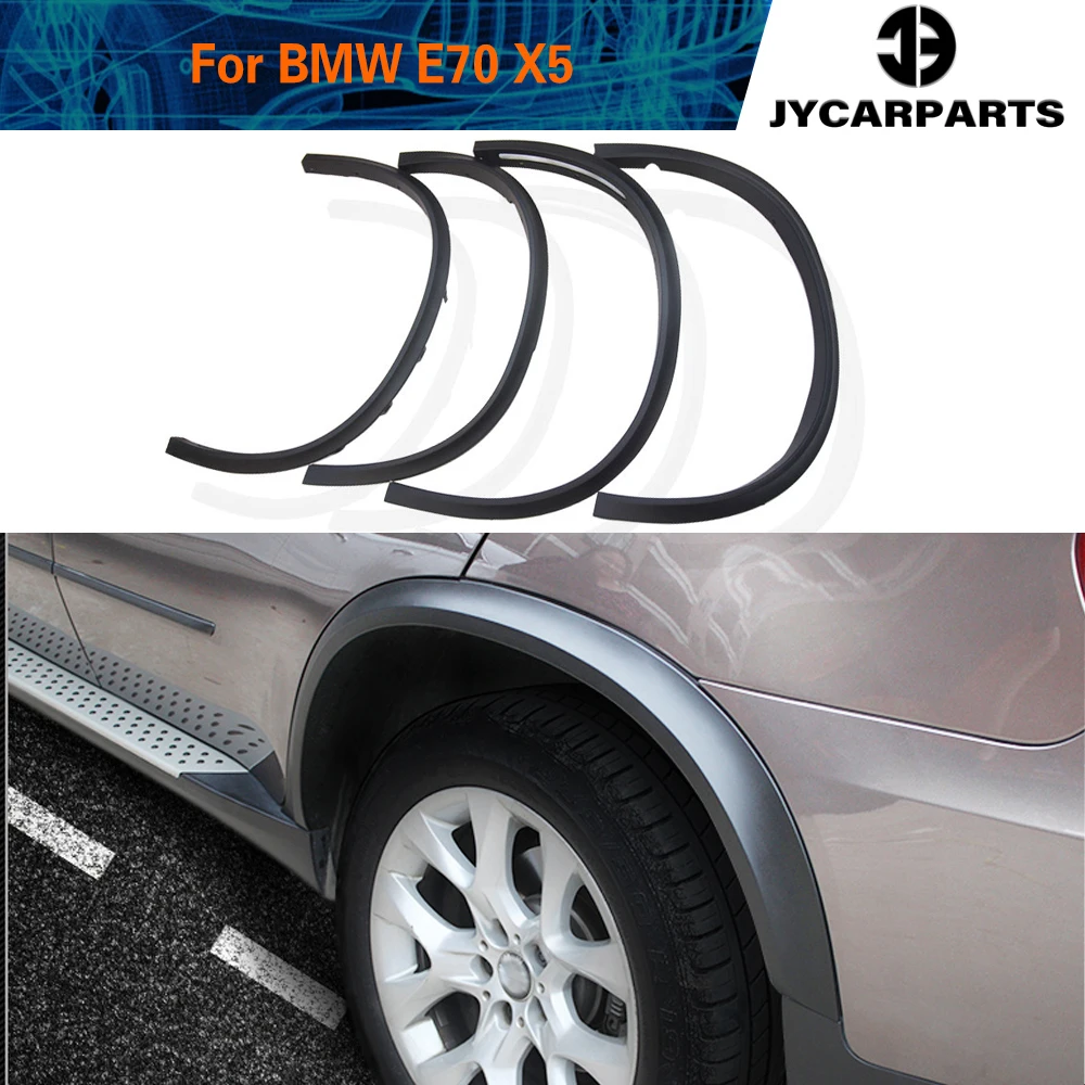 Car Side Wheel Arch Fender Flares For BMW E70 X5 SUV 4 Door 2007 - 2013 PP Car Side Wheel Arch Fender Flares Mudflap Trims