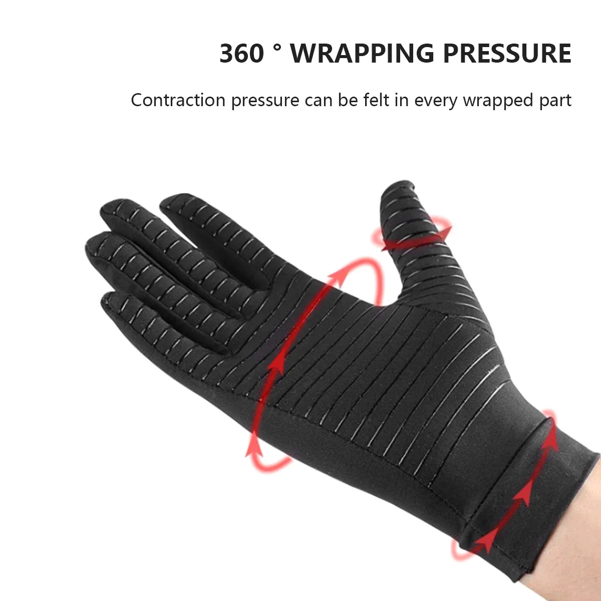 Copper Compression Arthritis Gloves Hand Grip Glove Hand Wrist Support Unisex Gloves for Hands Finger Joint Carpal Pain Relief