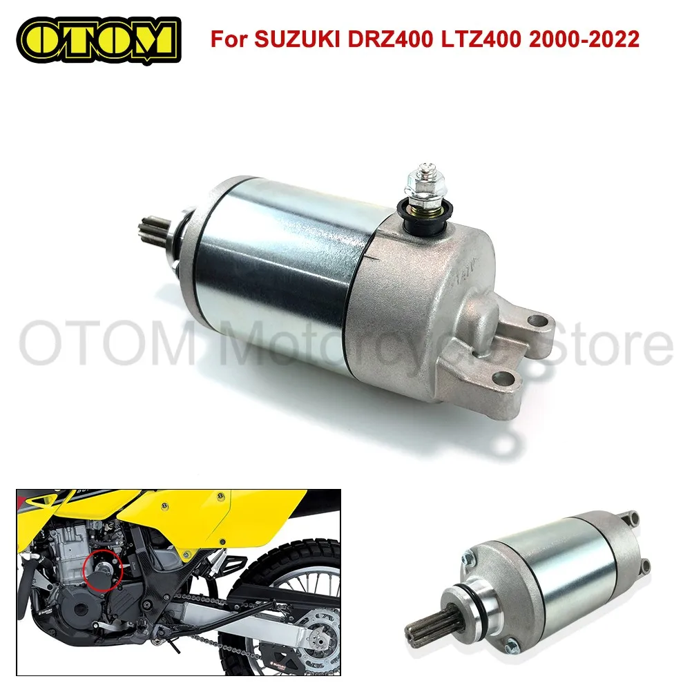 

Motorcycle For SUZUKI 2000-2022 Starter Motor 9T Electrical Engine Start DRZ400 DRZ400E DRZ400S DRZ400SM LTZ400 Accessories Part