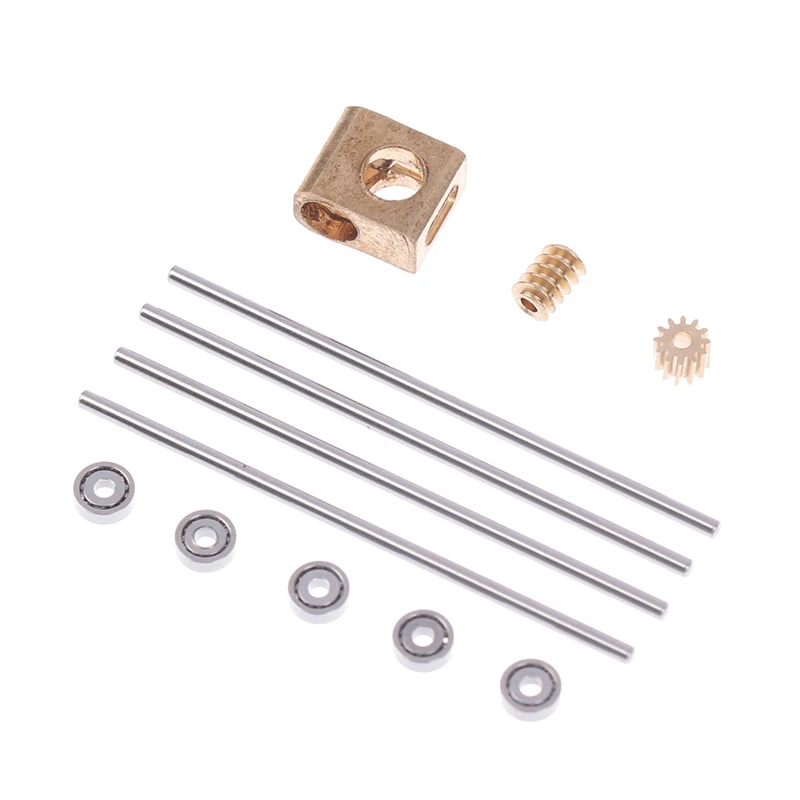 0.2M Turbine Worm Gear Micro 90° Transmission Box 12-Times Reduction Mechanism Gearbox DIY Car Model Parts