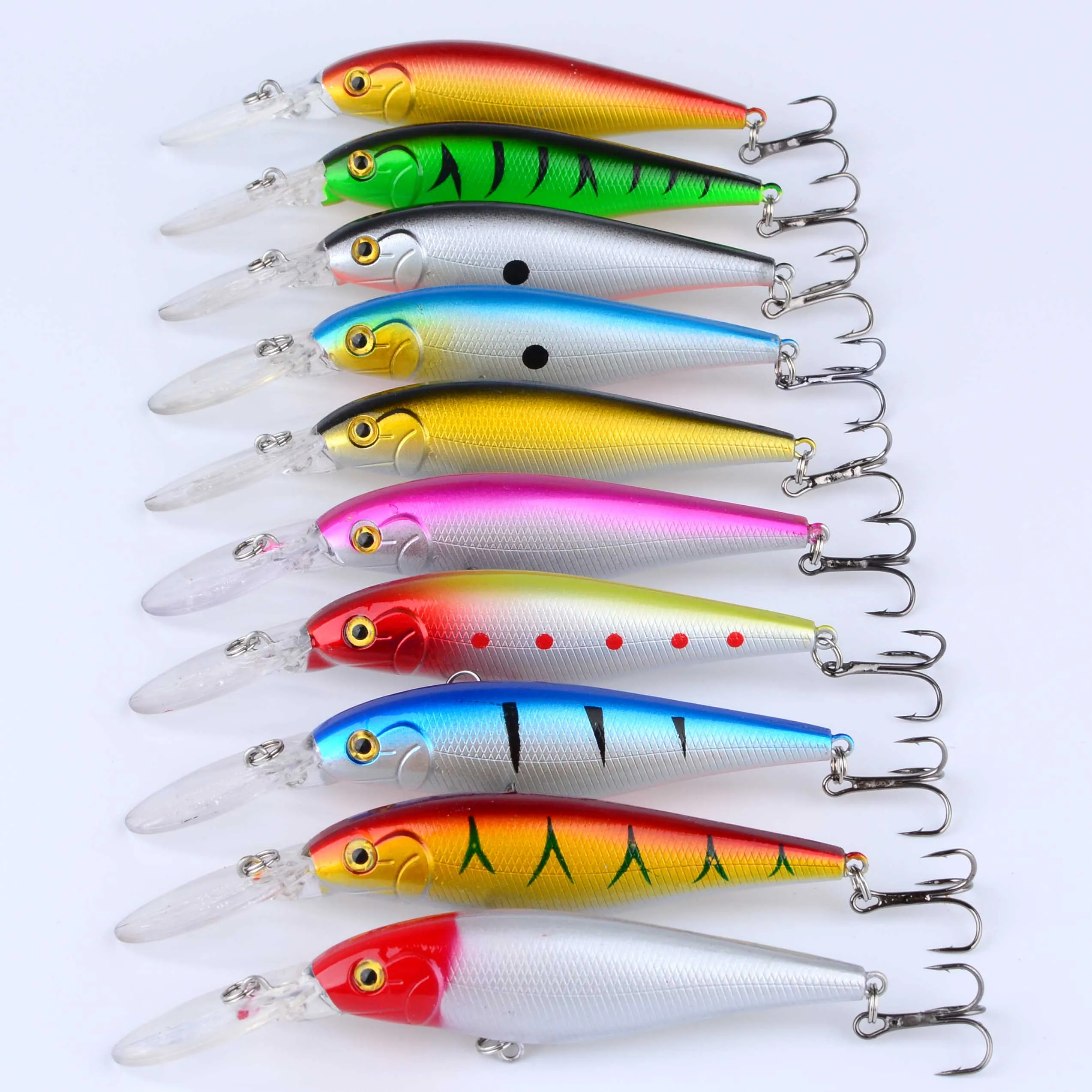 10cm 8.5g Hard Bait Minnow Streak Fishing Lures Bass Fresh Water Hook Diving Perch Wobbler Jerkbait fishing tackle fishing bait