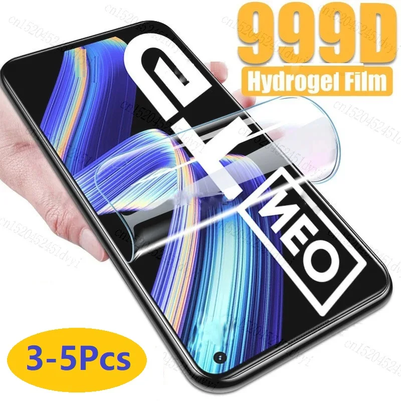 3-5Pcs Hydrogel Film For Realme GT2 GT3 GT NEO 5 3 2 9 10 Pro plus Screen Protector