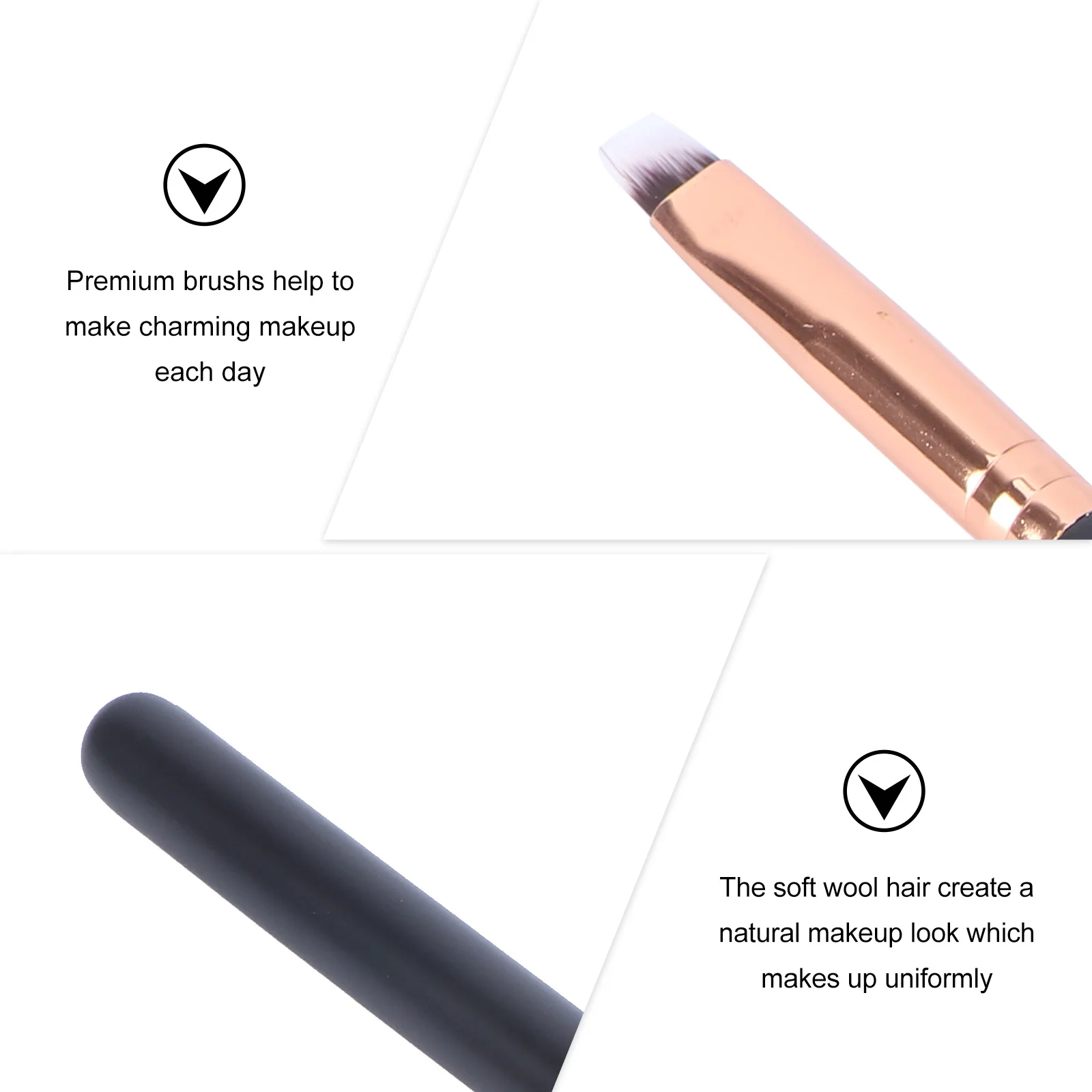 

Premium Nylon Hair Pearlescent Wooden Handle Makeup Brush Soft Wool Uniform Powder Blush Brow Brush for Makeup Use