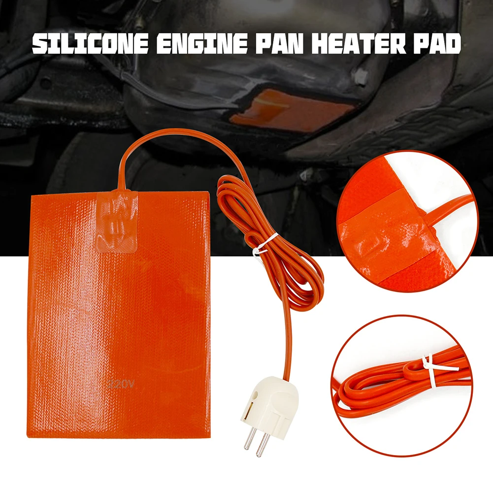 300W Car Engine Oil Pan Sump Tank Heater Pad Silicone Oil Heating Pad 110V/220V Engine Oil Tank Heating Plate With EU US Plug