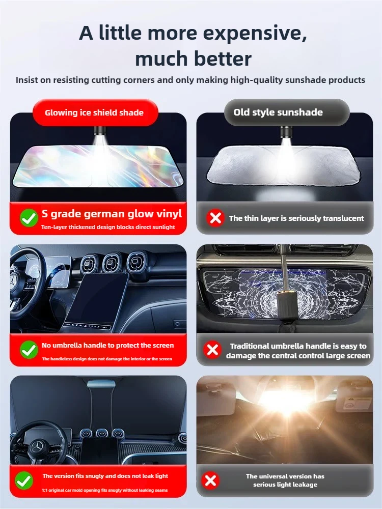 

For BYD Sealion 8 Tang L Car Laser Sunshade Front Sunscreen Sunshade Curtain Cover Umbrella Car Interior Light Blocking Sunshade