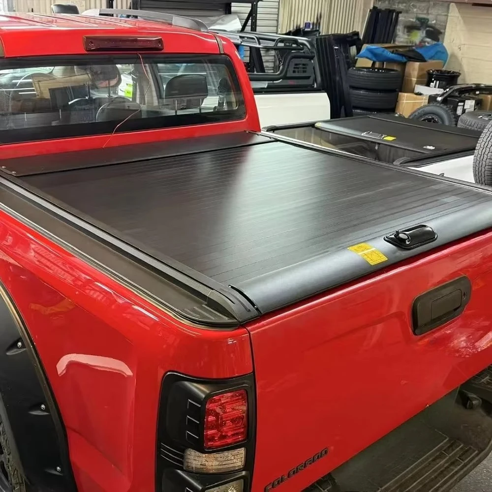 Ute Rollup Retractable Tonneau Cover Aluminum Manual Roller Shutter Pickup Truck Bed Cover for Isuzu Dmax Hilux toyota dodge ram