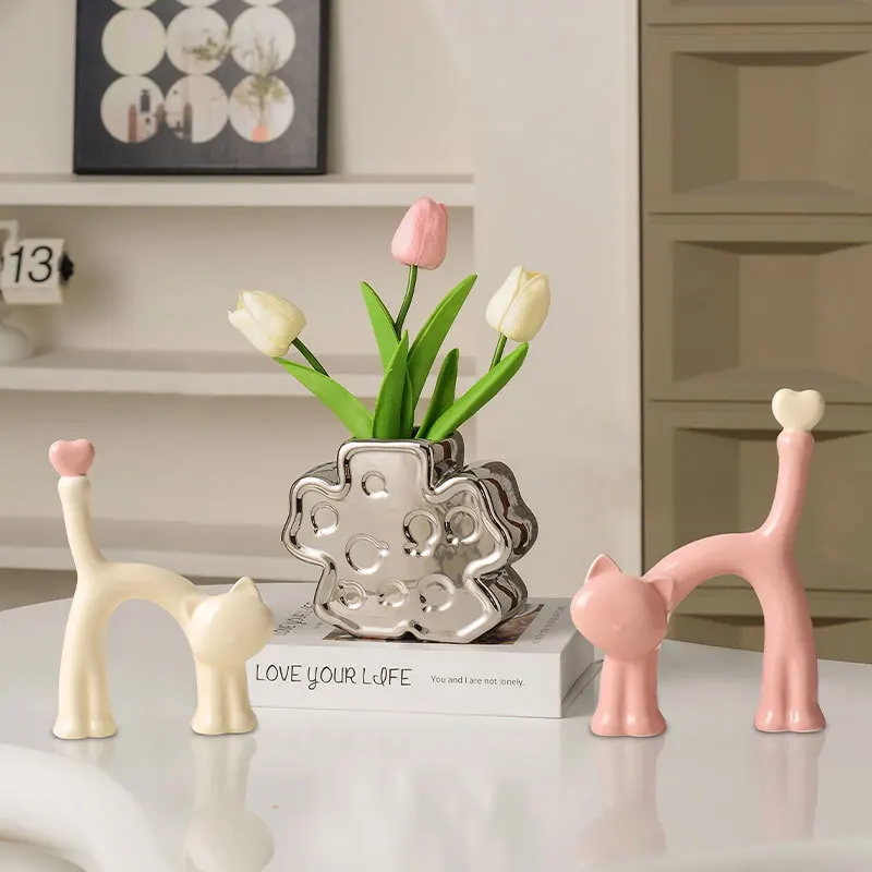 Modern Ceramic Vases, High-appearation-level Artistic Flower Vases, Tv Cabinets Decor, Artificial Flowers, Fresh Flower Vases
