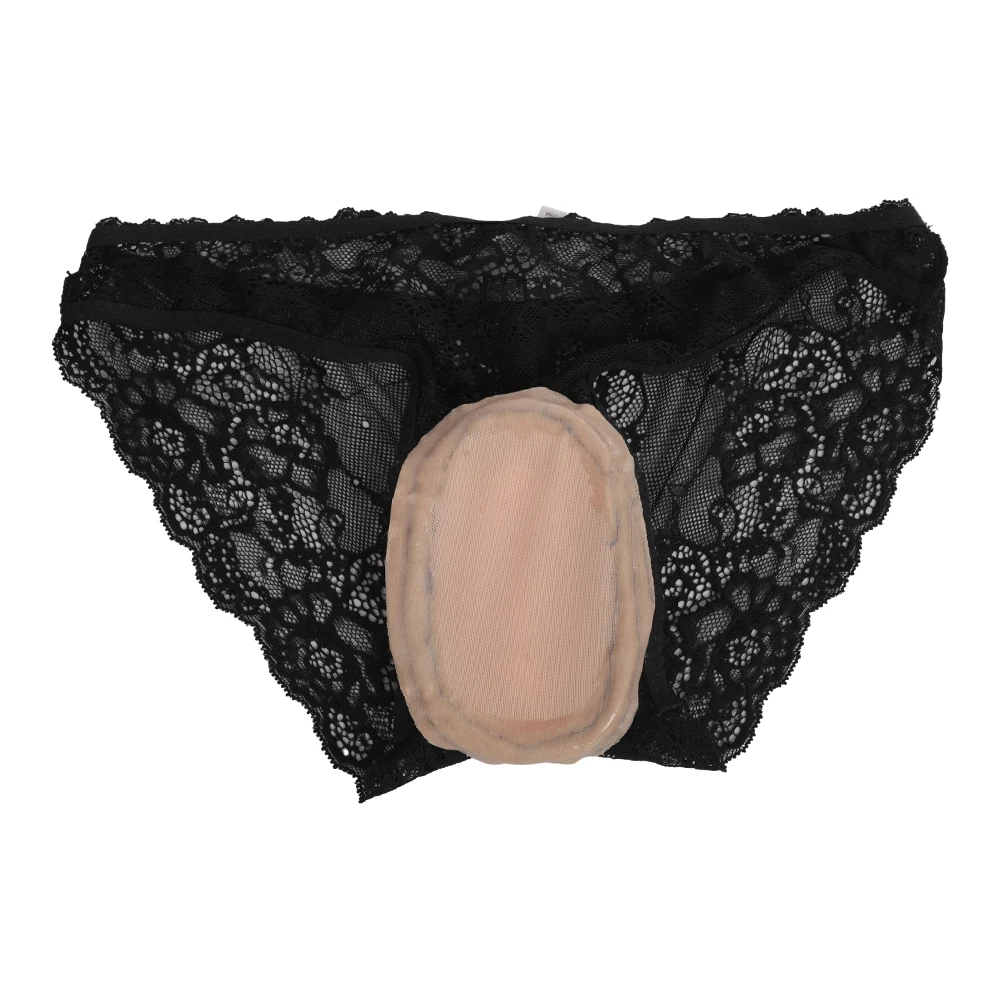 KnowU Lace False Pussy Pants Fake Vagina Pad Cosplay Silicone Crossdressing Fake Vulva for Transgender Crossdresser