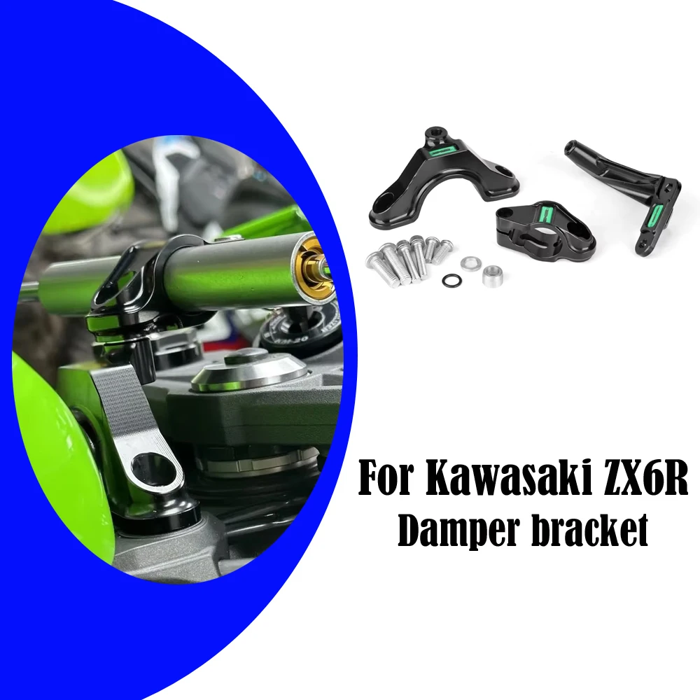 

New Motorcycle For Kawasaki ZX6R ZX-6r 2024- Steering Stabilize Damper Shock absorber bracket Mounting Kit Accessories