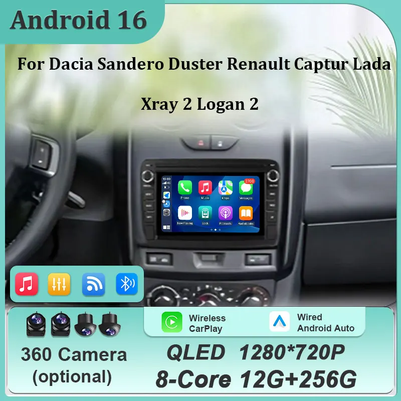 For Dacia Sandero Duster Renault Captur Lada Xray 2 Logan 2 Multimedia Player 8