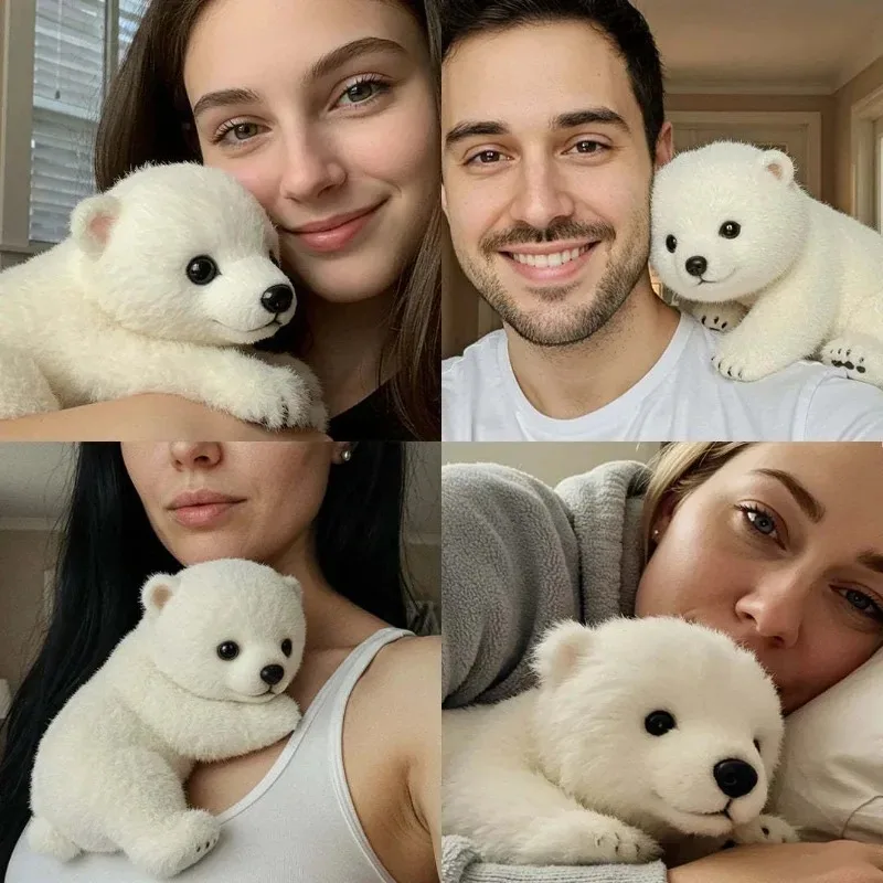 Short Plush Koala Panda Polar Bear Toy Bag Pendant Simulated Animal Ornaments Emotional Support Plush Pillow view 2