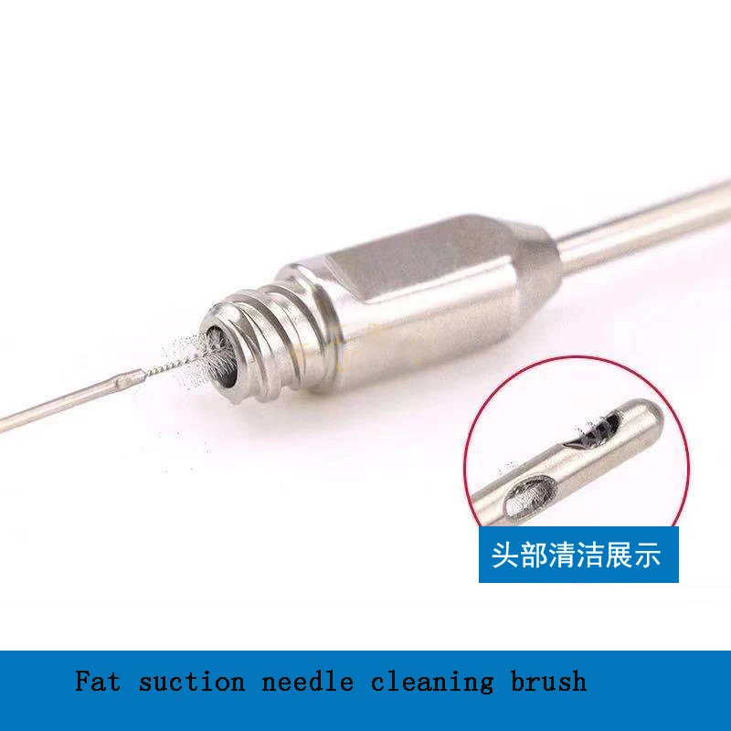 Liposuction Needle Cleaning Brush Liposuction Needle Stainless Steel Dredging Water Injection Needle Tool Fat Transplantation Li