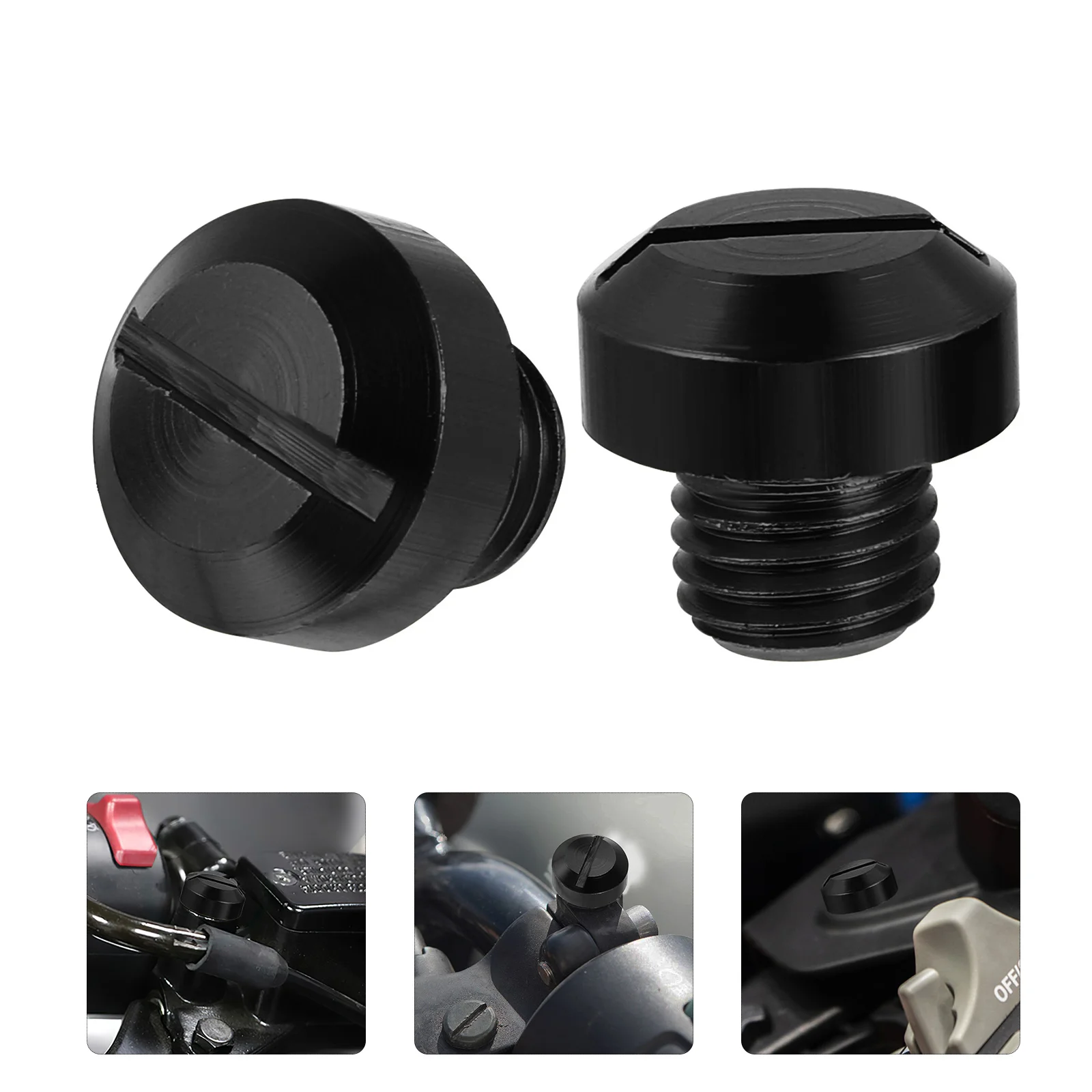 

2 Pcs Mirror Screw Motorcycle Covers Hole Screws Plug Caps Aluminum Alloy Mirrors Blanking