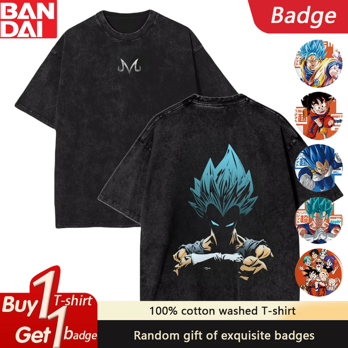 

Футболка с рисунком аниме Dragon Ball, мужская одежда Y2k, винтажная стираная футболка большого размера с короткими рукавами, повседневные уличные летние топы, одежда