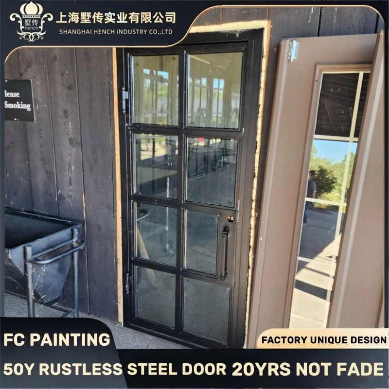 

Custom Design 72" x 80" French Steel Glass Door Windows