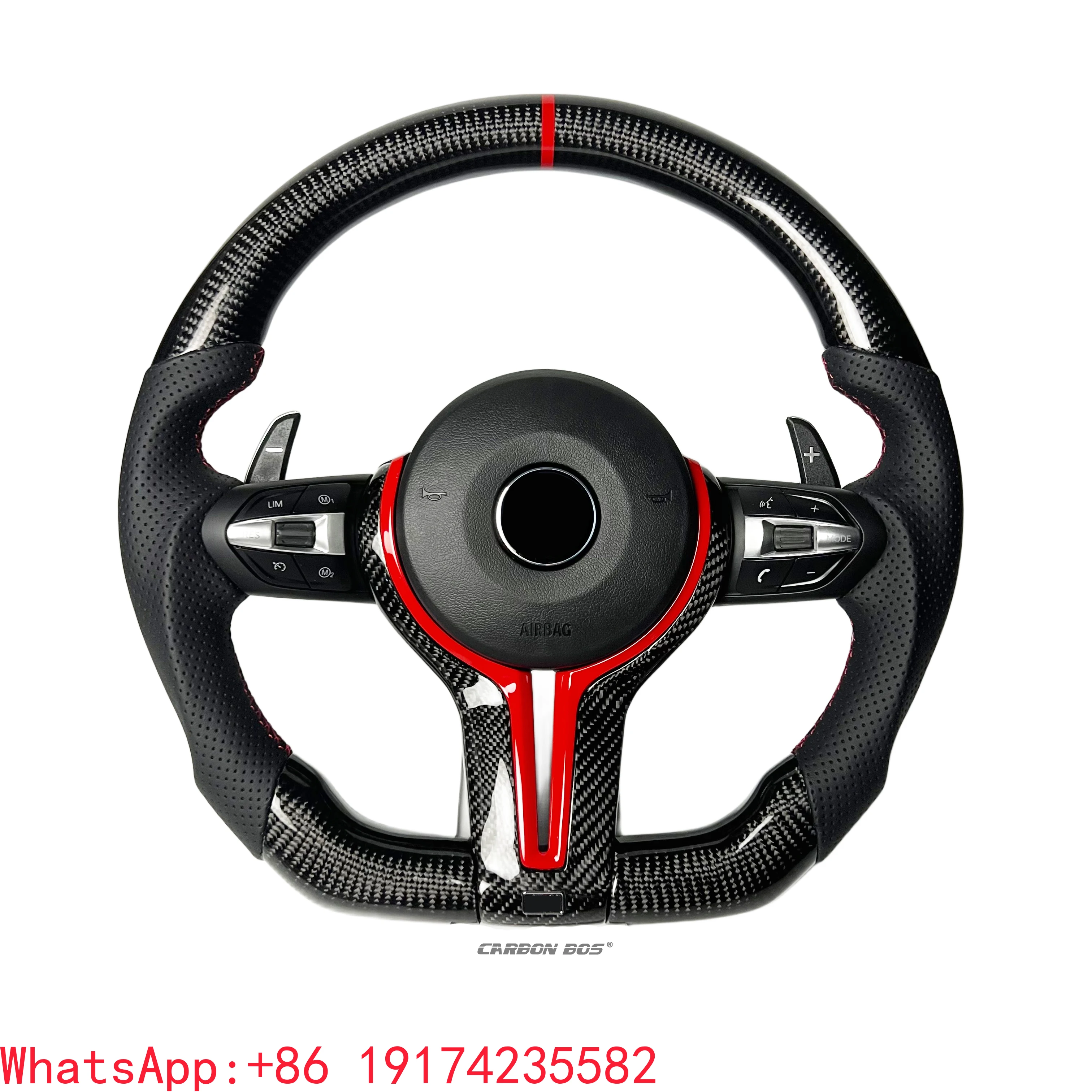 

Old Model Upgrade New Universal Steering Wheel Suitable for BMW F30F35F31F20F09F10F18E90E92E46 Carbon Fiber Steering Wheel