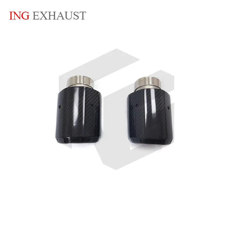 

ING Exhaust Accessories Universal carbon fiber octagonal tail throat Black tips Tail Throat Auto