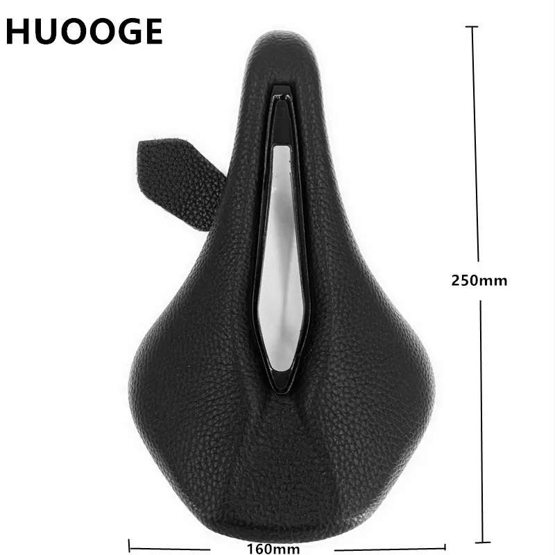 

HUOOGE X6 Cowhide Pure Handmade Titanium Road MTB Bicycle Saddle Seat Hollow Short Nose Comfortable Shockproof Cycling Cushion