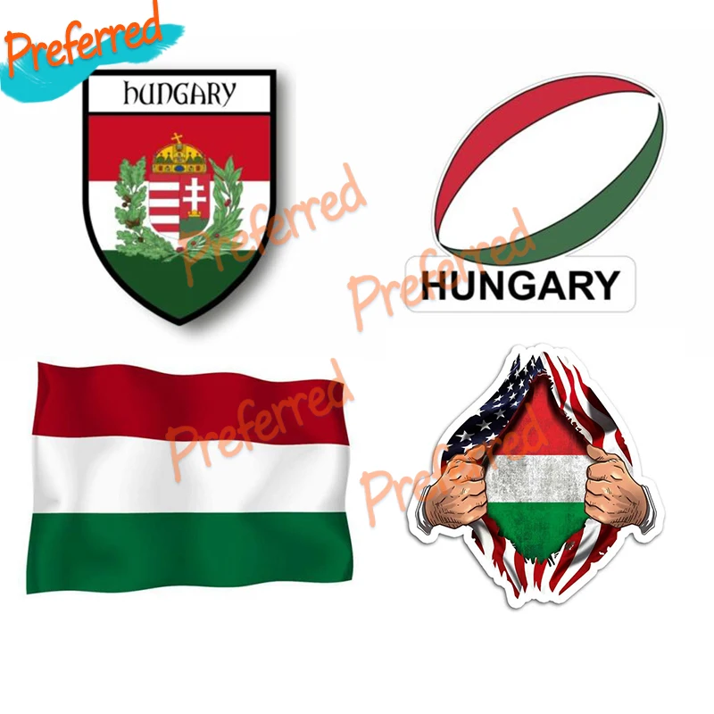 

Hungary Coat of Arms Flag Sticker Vinyl Auto Parts Window Motorcycle Helmet Trunk Wall Styling Decal PVC