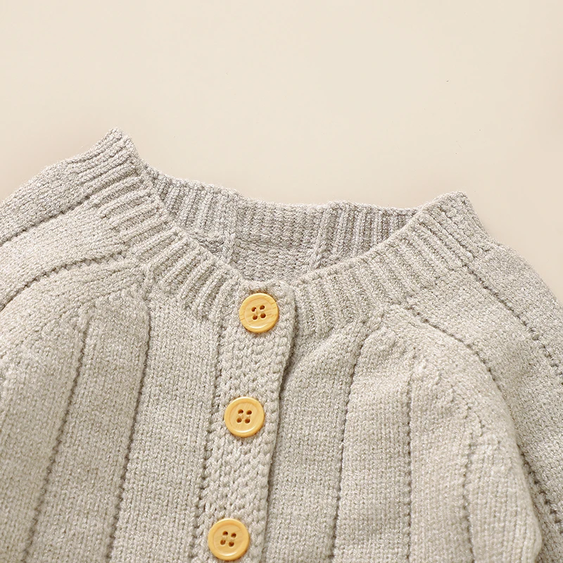 Baby Jumpsuits Knitted Solid Color Newborn Boys Girls Full Sleeve Rompers Hats Clothes Sets 2pcs Infant Toddler Playsuits Outfit
