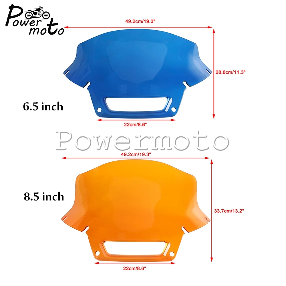 Motorcycle Recurve 6.5/8.5 inch Windshield Hard Coated New Optimal Wind Control Comfort Riding For 2022-2026 Harley FXLRST FXRST