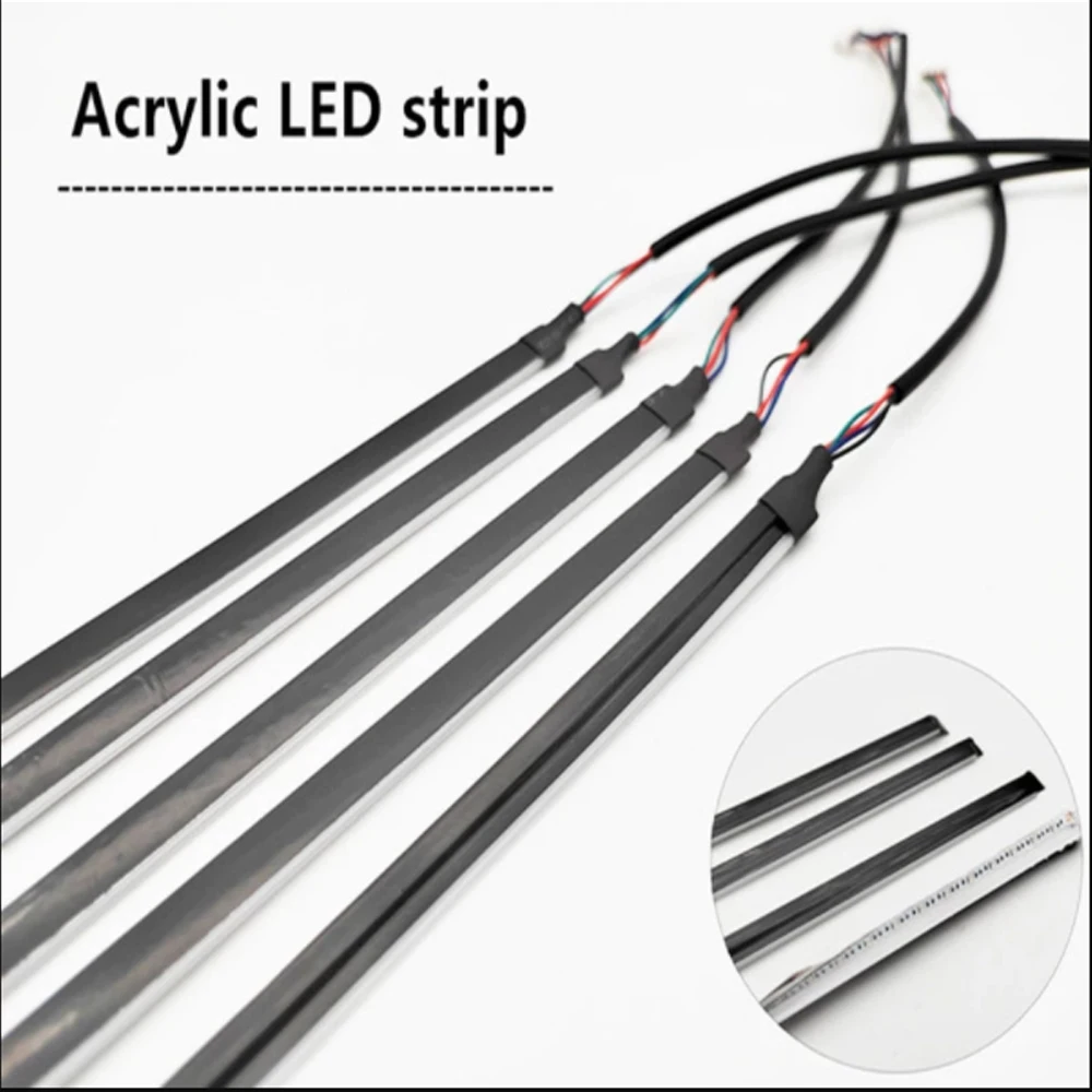 RGB Symphony Ambient Light Parts 64 Colors 35cm 75cm 110cm LED Light Strip 3 Pins/4 Pins Plug Atmosphere Lamp Car Accessories