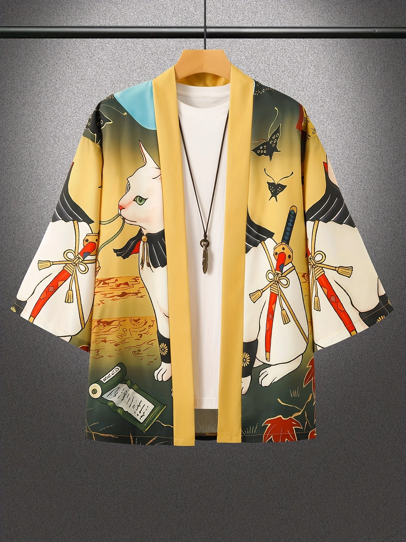 للجنسين كيمونو شخصية أنيمي الساموراي قمم أزياء عارضة سترة يوكاتا الزي اليابانية الشارع الشهير الملابس التقليدية #5