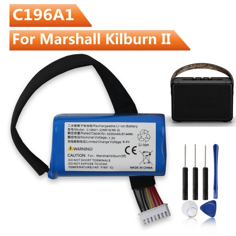 

Сменный аккумулятор C196A1 для Marshall Kilburn II Bluetooth-динамика с инструментами