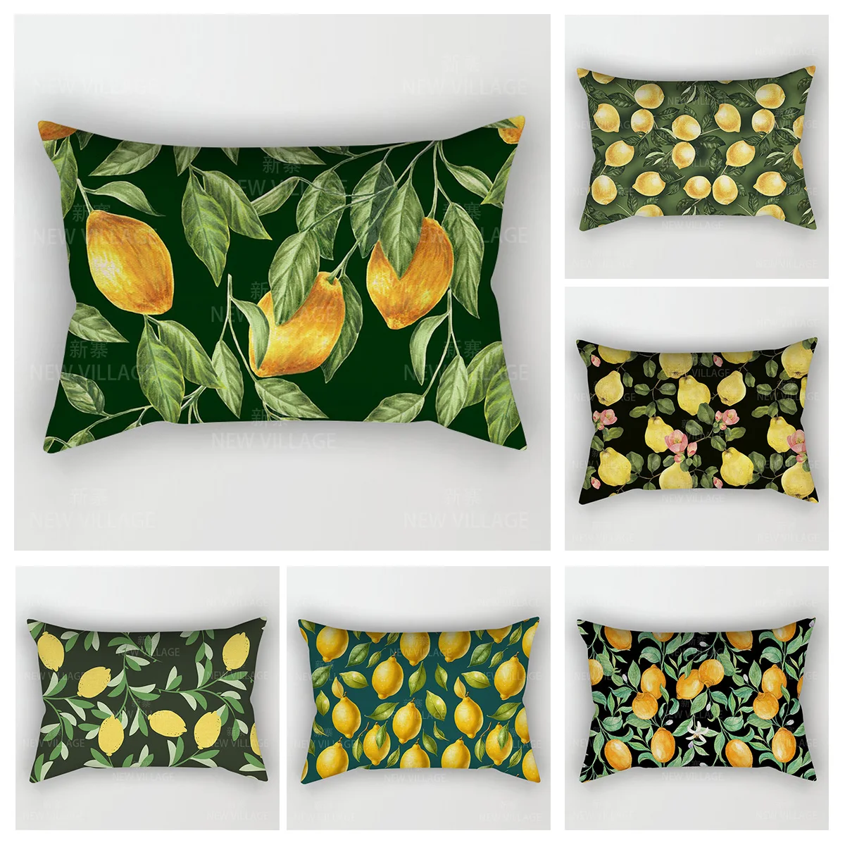 

Decorative Cushion Home Living Room Decor Throw Pillow Cover 48*74 30x50cm 40x60cm 50x70cm bedroom bed Fruit plant fresh simple
