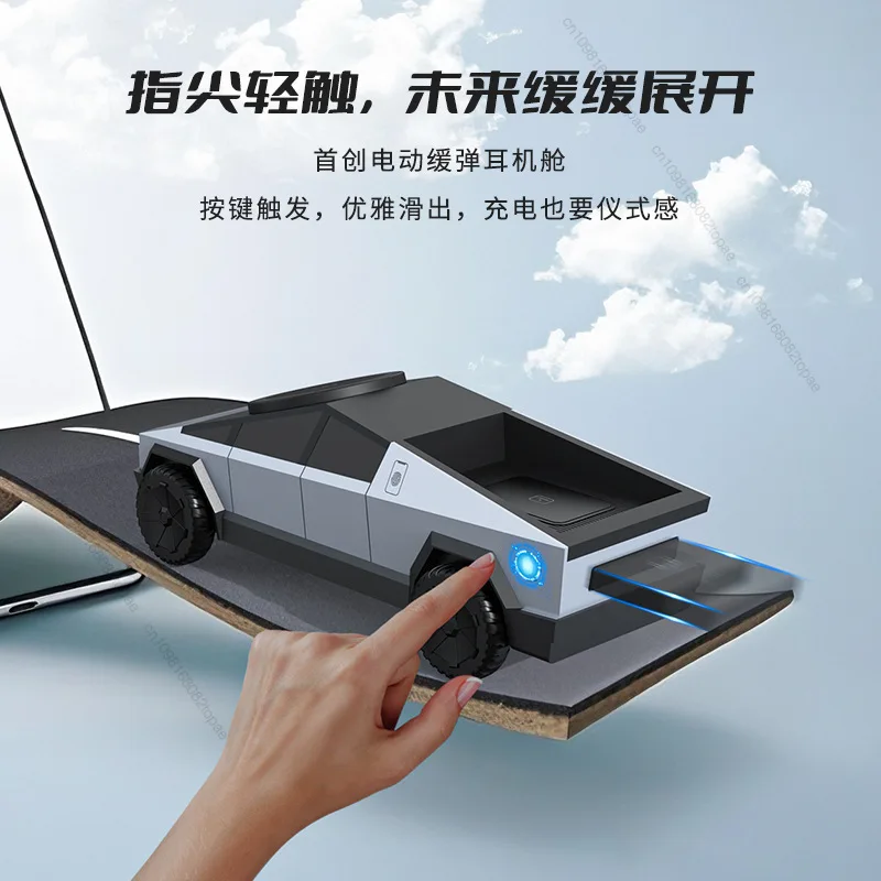 حامل سطح المكتب Cybertruck Qi2 3 في 1 محطة شحن لاسلكية CyberDock لهاتف IPhone16 15 14 Pro Max، AirPods، IWatch